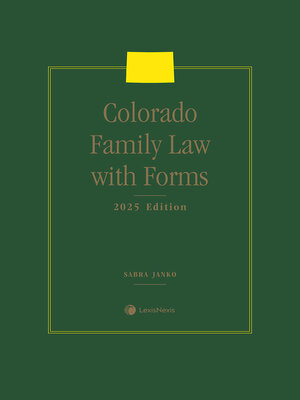 cover image of Colorado Family Law with Forms